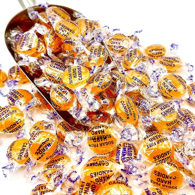 Sugar Free Butterscotch Hard Candy Arcor - 1LB Bag (About 75 Pieces) Of Individually Wrapped Sugar Free Butterscotch Buttons, Butter Scotch Bulk Candy