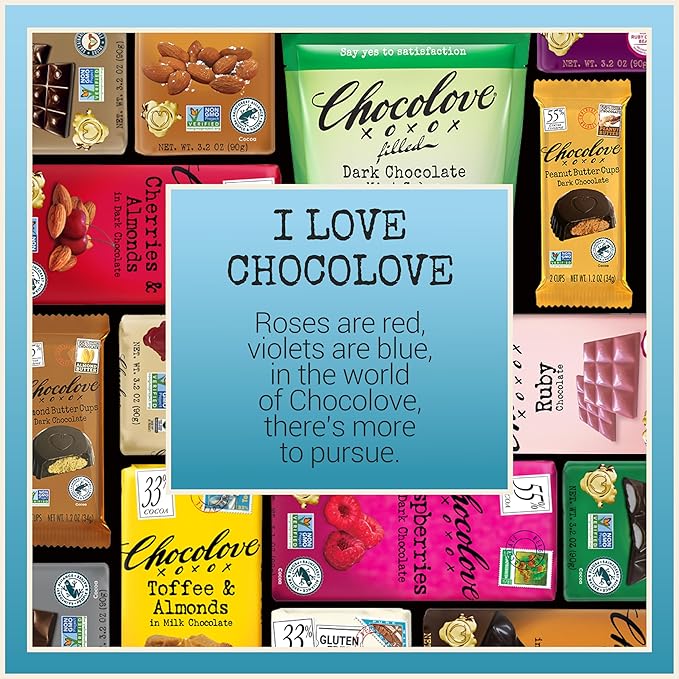 Chocolove Hawaiian Sea Salt Dark Chocolate Bars | 72% Cocoa | Rich and Intense Flavor | Made with Premium Belgium Chocolate | Non-GMO & Gluten-Free, 3.2 oz Bar (12 Pack)