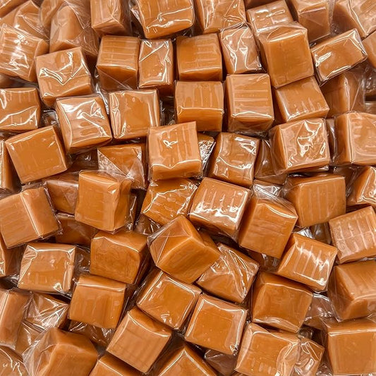 Caramel Cubes Candy | 2-Pound Bag | Individually Wrapped | Vanilla Caramel Squares | Old Fashioned Candy