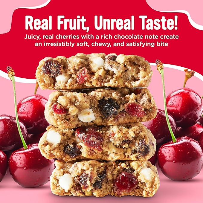 Cooper Street Chocolate Cherry Granola Bakes (24 pack) - Individually Wrapped Soft and Chewy Breakfast Granola Bars - Nut, Dairy & Soy Free - Great As Kids Snacks For School, Hiking Or Lunchbreak