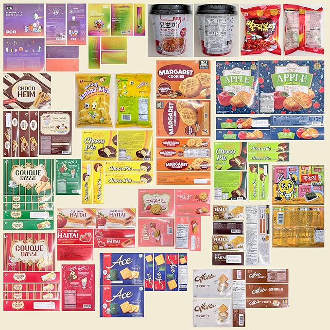 Korean Snack Box 38 Count - Variety of Individually Wrapped Korean Snacks with Chips, Sweets and Tteokbokki for Kids, Children, College Students and Adults. Gift Box for K-Food Lovers - Journey of Korea