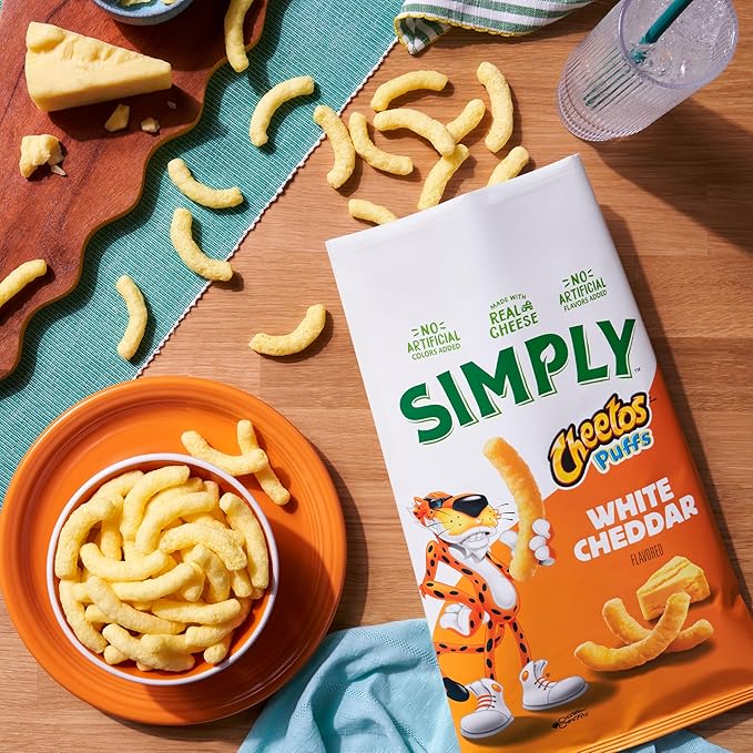Simply, Cheetos White Cheddar Puffs & Crunchy Variety Pack, 0.875 Ounce (Pack of 36)