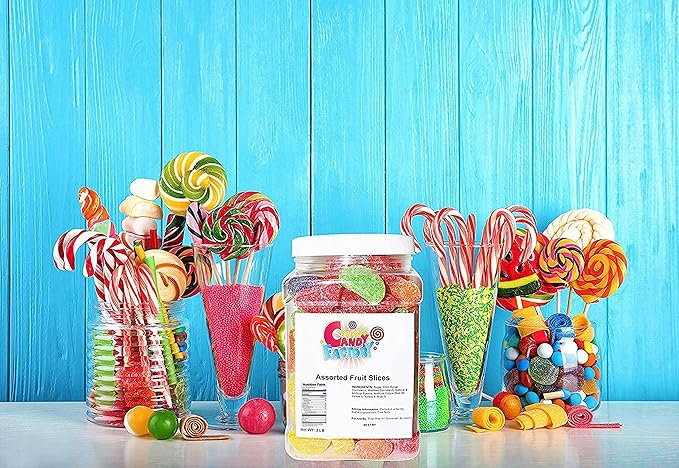 Sarah's Candy Factory Assorted Fruit Slice (3 Lbs in Jar)