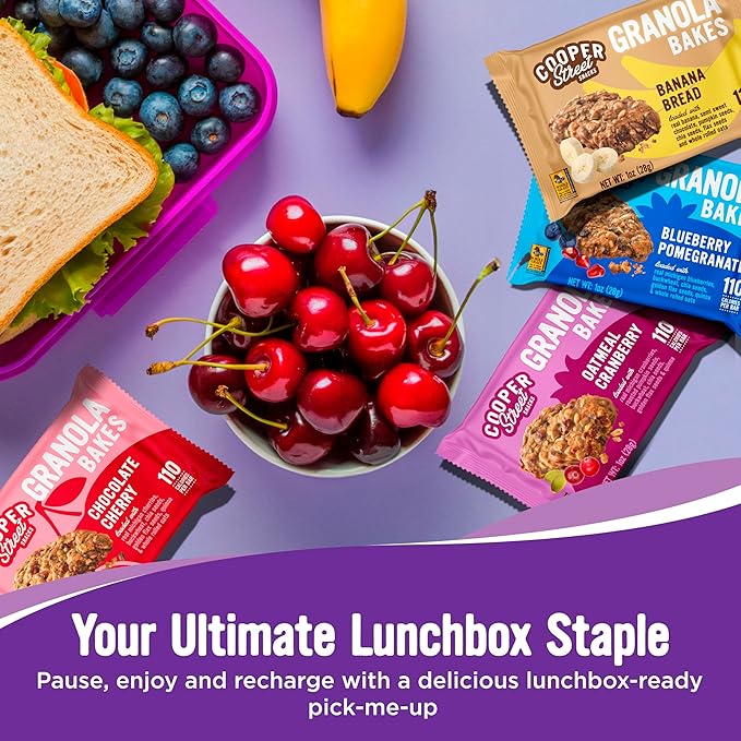 Cooper Street Granola Bakes (24 Count) – Breakfast Grain and Seeds Granola Bars Variety Pack – Nut, Dairy & Soy Free – Individually Wrapped Healthy Snacks for Kids, School, Work, Hiking & On-the-Go