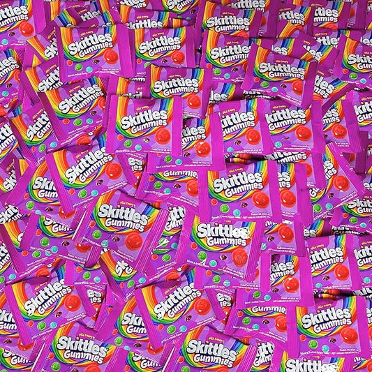 ASSORTIT X Skittles Collab Gummies Wild Berry Fun Size 1.5 LB Bulk Bag With 25+ Packs Individually Wrapped Fruity Chewy Gummy Candy