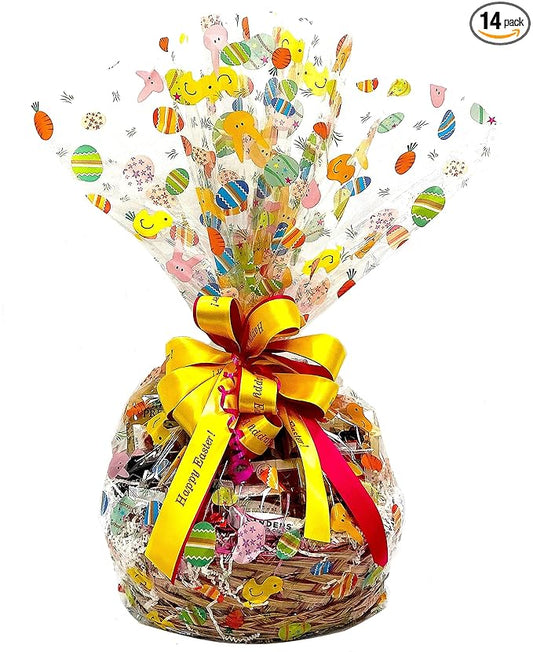 Hand-Crafted 14 Piece customizable chocolate gift basket of gourmet chocolates, cookies, and crunches. Tasty treats selected for businesses, clients, employees, birthdays, thank you and more!