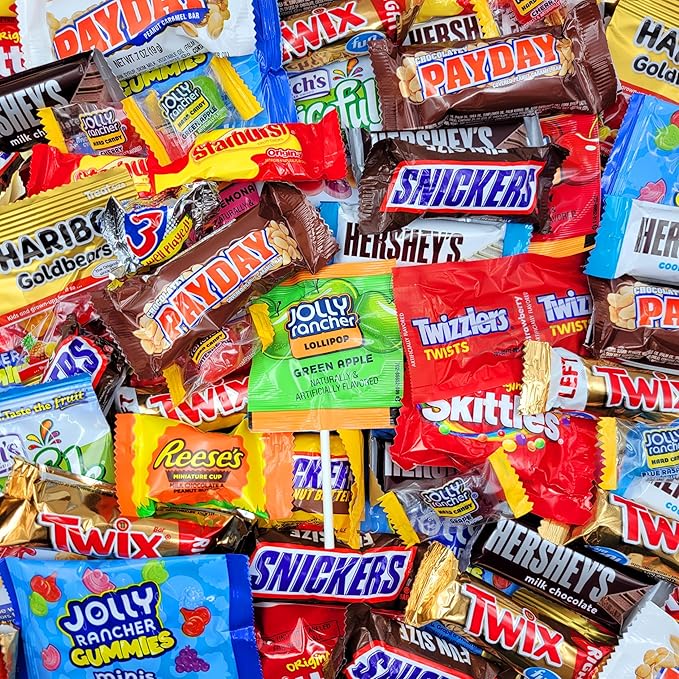 Assorted Chocolate Candy Variety Pack - 5lb Bulk Chocolate Candy Individually Wrapped - Chocolate Candy Assortment for Sharing, Parties, Office Snacks and Gift Bags - 5 Pound Bag of Bulk Candy