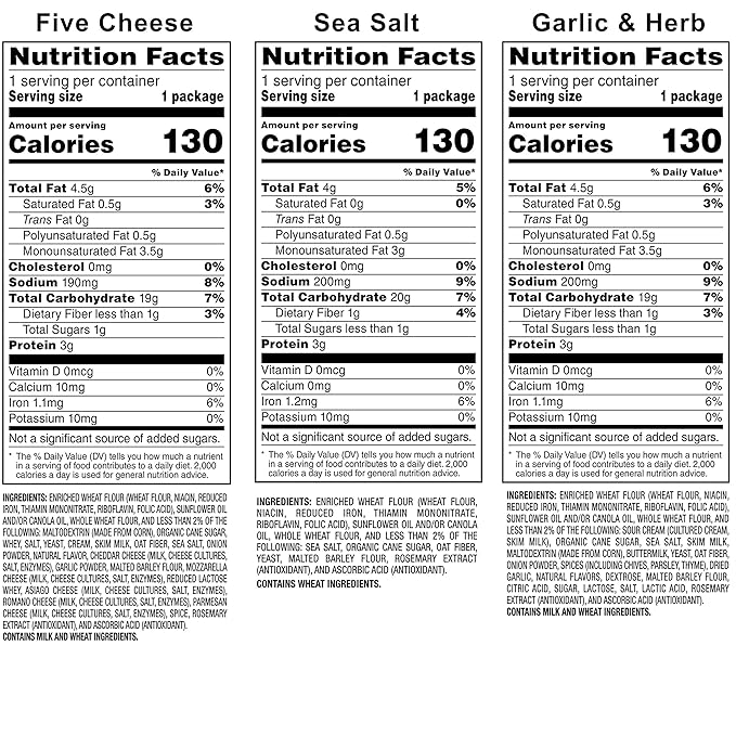 Stacy's Pita Thins Variety Pack, No Artificial Colors or Flavors, 1 Oz (24 Count)