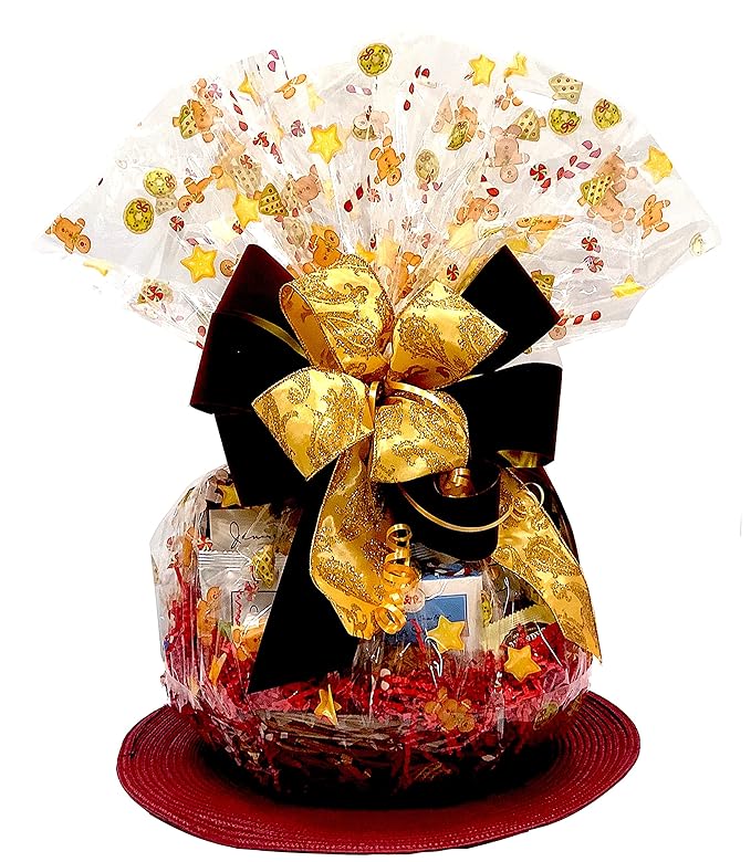 Hand-Crafted 38 Piece customizable chocolate gift basket of gourmet chocolates, cookies, and crunches. Tasty treats selected for businesses, clients, employees, birthdays, thank you and more!