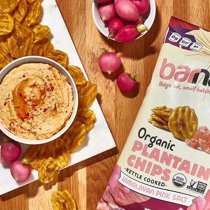 Barnana Organic Plantain Chips with Himalayan Pink Salt, 5 Oz