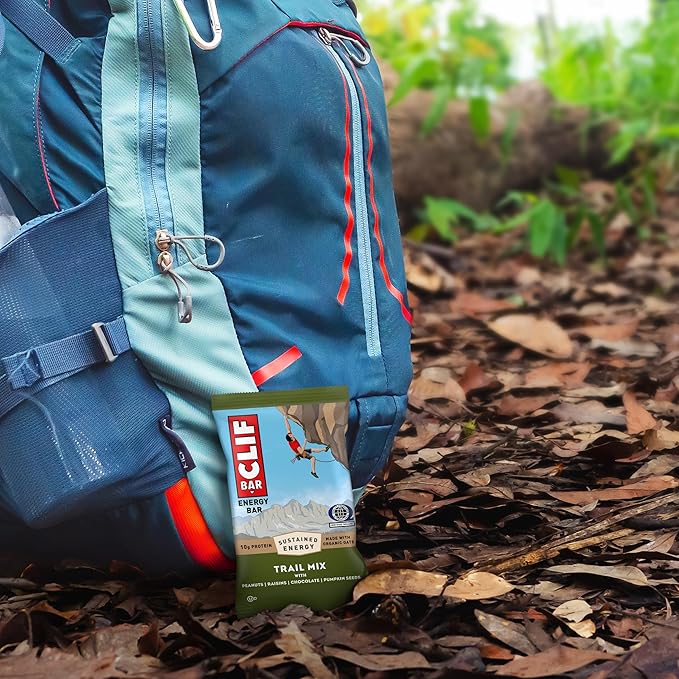 CLIF BAR - Energy Protein Bars - Trail Mix - Made with Organic Oats - Energy Bars - Non-GMO - (5 Pack)