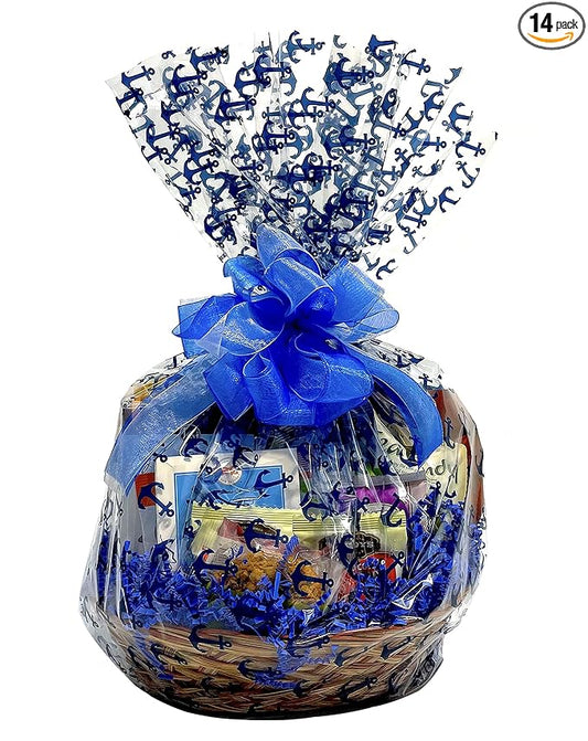 Hand-Crafted 14 Piece customizable chocolate gift basket of gourmet chocolates, cookies, and crunches. Tasty treats selected for businesses, clients, employees, birthdays, thank you and more!