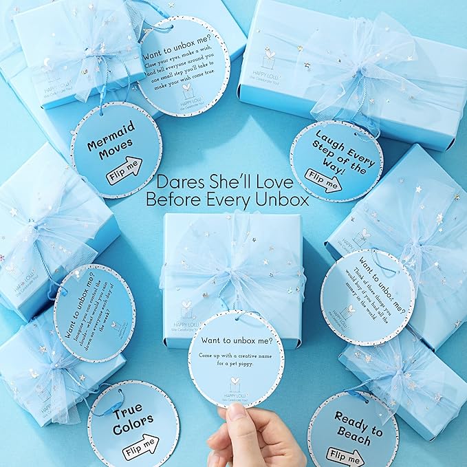 HAPPY LOLLI LolliBox Birthday Gift for Tween & Teen Girls Ages 8–15, Ready to Gift Surprise Box with Empowering Challenges