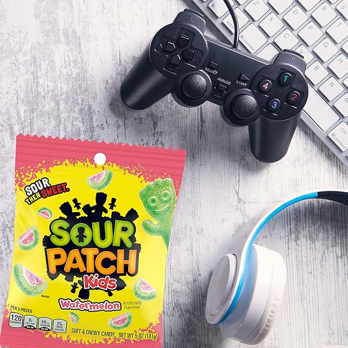 SOUR PATCH KIDS Watermelon Soft & Chewy Candy, 12- 5 oz Bags