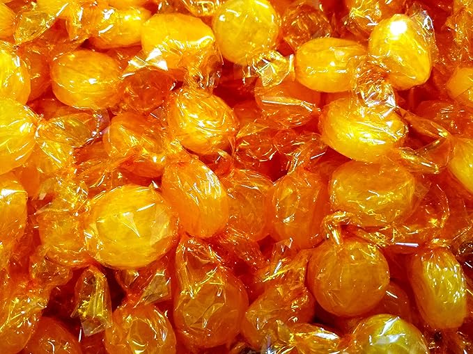 Butterscotch Buttons - 2 lbs of Bulk Individually Wrapped Sweet Yellow Butterscotch Hard Candy