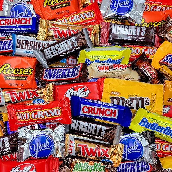 Assorted Chocolate Candy Variety Pack - 5lb Bulk Chocolate Candy Individually Wrapped - Bulk Candy Assortment for Party Favors, Office Snacks, Candy Bowls, Sharing and Snacking - 5 Pounds