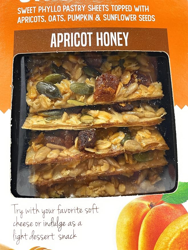 Phyllo Crisps Pastry Dough Sheets Crisp Snack Variety Bundle - Cranberry Oat Crisps Apricot Honey Apple Cinnamon with kokobunch kit by Nu Bake | 3 Pk - 2.8 oz