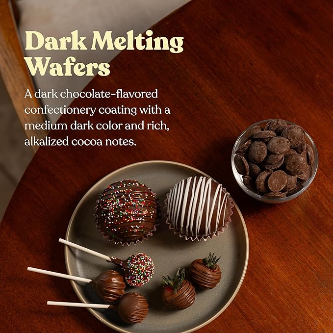 Cambie Dark Chocolate Wafers, Melting Chocolate Candy Melts - 5 Pounds Baking Dark Chocolate For Dipping Chocolate Melts, Enrobing & Molding