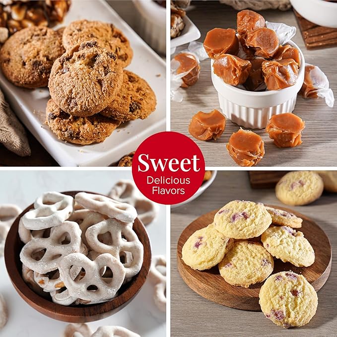 Broadway Basketeers Thank You Gift Tower – Gourmet Chocolate Cookies & Sweets Snack Tower – Thank You Gift Box for Clients, Teachers, Friends & Colleagues, Holiday, Thanksgiving – Kosher Snack Set