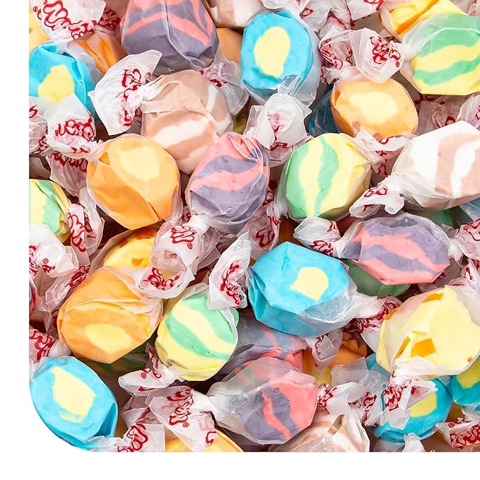 Salt Water Taffy Candy Mix - 1 Pound Bag - Assorted Tropical Fruit Flavors - Chewy Candy Individually Wrapped - Soft Tropical Candy - Old Fashioned Taffies