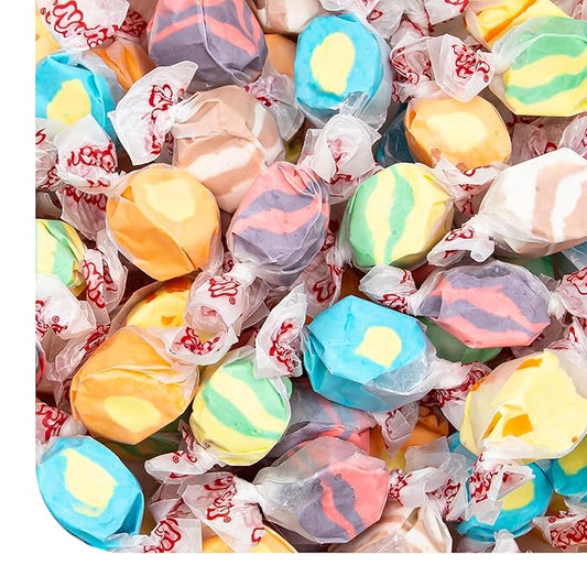 Salt Water Taffy Candy Mix - 1 Pound Bag - Assorted Tropical Fruit Flavors - Chewy Candy Individually Wrapped - Soft Tropical Candy - Old Fashioned Taffies