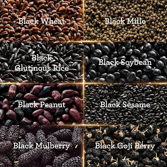 Vloong Black Seeds & Cheese Flavor Thin Crackers, Healthy Snacks with Individual Packs, Baked Crisps with No Artificial Flavors (3 Pack,18.9 Ounce) Black Wheat, Black Millet, Black Rice, Black Bean, Black Peanut, Black Sesame with Cheddar
