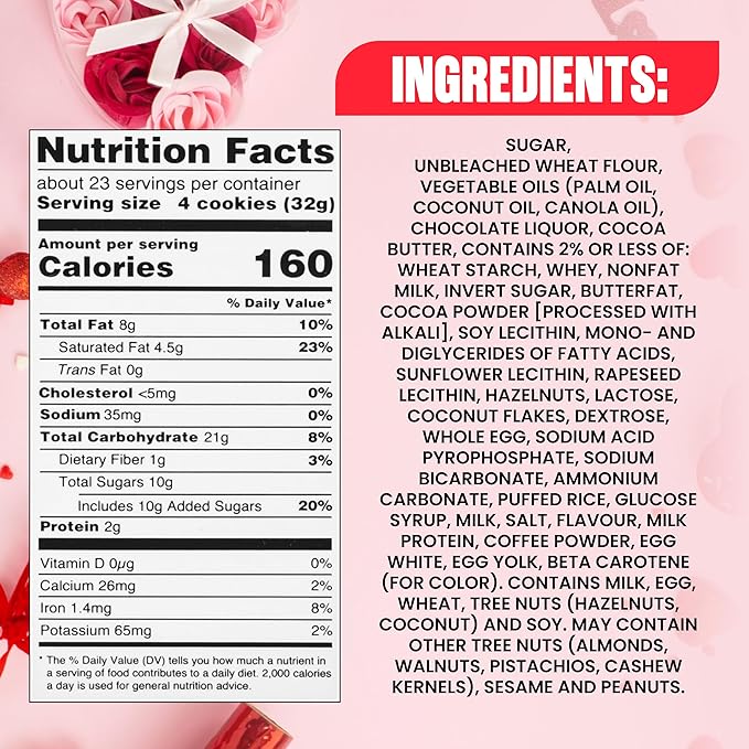 Lambertz European Cookie Tin For Valentine’s Day – 92 Cookies, 10 Varieties – Ready To Serve And Gift-Ready For Sweetheart Sharing And Office Treats – 26 Ounces