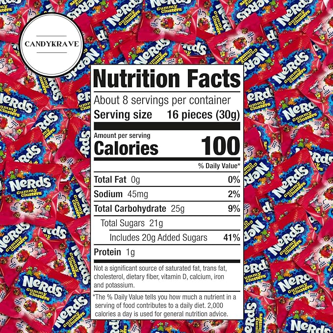 CandyKrave Rainbow Gummy Clusters - 2 lbs Individually Wrapped Candy Pack - 46 Pieces - Classic & Delicious Gummy Candy for Back-to-School Party, Movie Nights, Birthdays, Pantry & Baby Showers