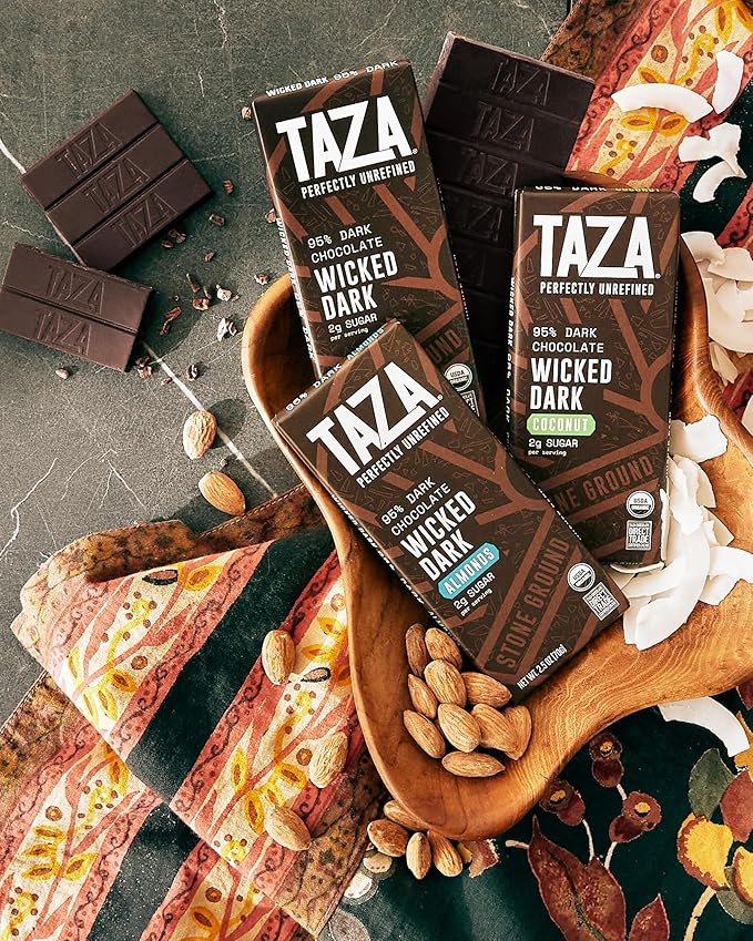 Taza Chocolate, 95% Wicked Dark Amaze Bar, 2.5 oz bars, case of 10