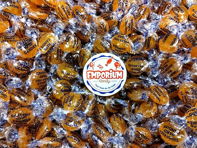 Sugar Free Butterscotch Hard Candy Buttons - 1 lb of Fresh Delicious Individually Wrapped Sucking Candy