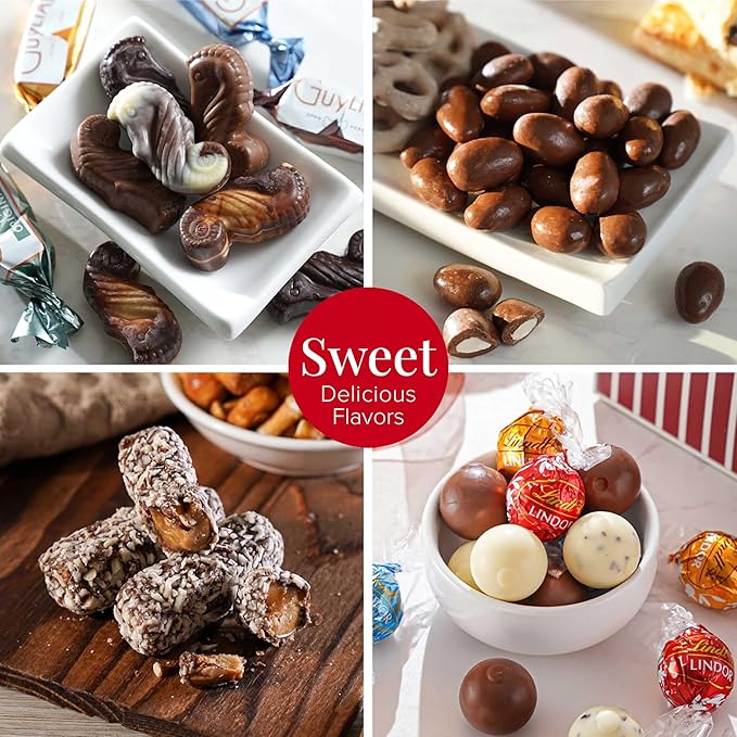 Broadway Basketeers Holiday Snack & Sweets Gift Basket – Christmas Basket for Families, Men, Women, Corporate & Friends – Cookies, Popcorn, Chocolate, Pretzels & Sweets – Thank You Gift for your Loved Ones