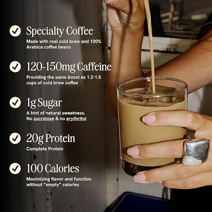 Prés - Protein Coffee - High Protein - Real Cold Brew - 20g Protein - 1g Sugar - 100 Calories - No Added Sugar - Coffee - Protein - 11 FL OZ - 12 Pack (Variety - Original, Mocha, Vanilla)