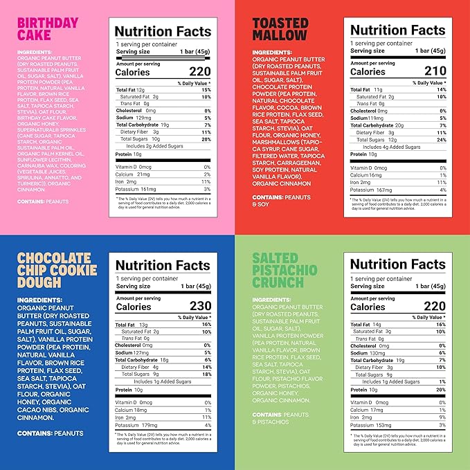 FROPRO Snack Bar - Peanut Butter Snack Bars - Gluten Free, Dairy Free, Soy Free, Non GMO, Plant Based Protein Snacks Bar - Crave-worthy & Great On-the-Go | Variety, 12 Flavors, 24 Pack