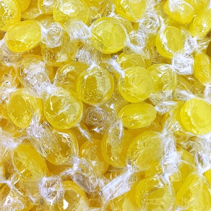 Sugar Free Lemon Drop Hard Candy - 3 lbs Bulk Bag Individually Wrapped Gluten Free, Keto And Diabetic Friendly Lemon Fruit Flavored Gourmet Candies (48oz)