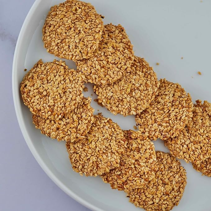 Snacklava Sesame Pistachio Crackers – 20 Pack (180 Pieces) | All-Natural, Handcrafted Gourmet Snack | 5g Protein per Pack | Perfect for Charcuterie, Cheese Pairings & Gifting
