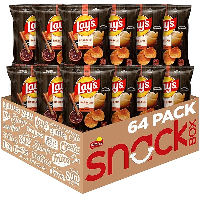 Lay's Potato Chips, Barbecue, 1.5 Ounce (Pack of 64)