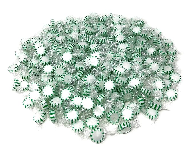 Spearmint Starlights Hard Candy Mints - 3 lbs - Spearmint Flavored Old School Disks Classic Hard Candies - American Vintage Candy Bulk Assortment - Individually Wrapped, 48 oz.