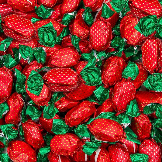 Strawberry Bon Bons Candy | 2 Pound Bag | Individually Wrapped Old Fashioned Hard Candies | Filled Retro Candy for Buffets, Party Favors, Reception & Office Jars