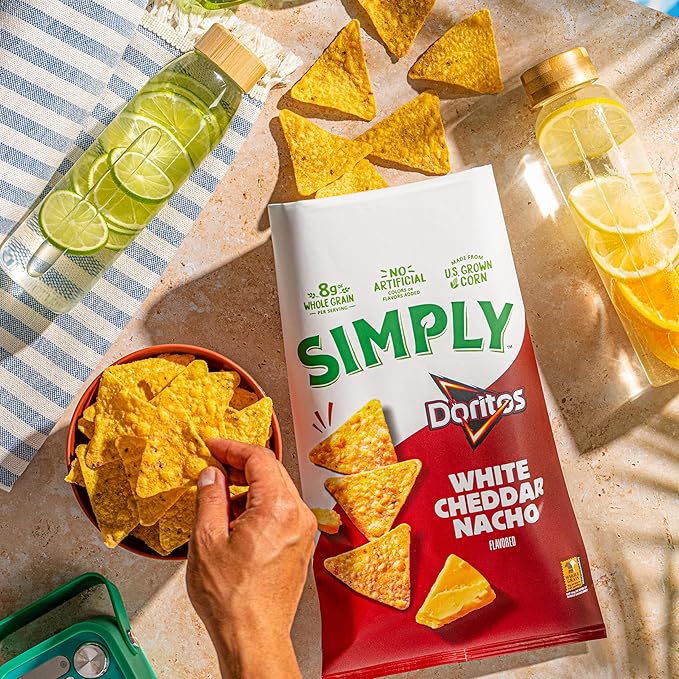 Simply, Doritos White Cheddar Nacho and Zesty Ranch Variety Pack, 0.875 Oz (Pack of 17)