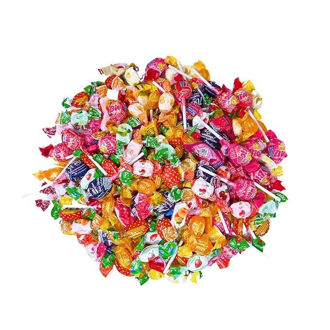 Ultimate Party Mix 10 Lb Bulk Candy Variety Chewy & Hard Candies, Lollipops, Fruit Chews Assorted Fruity Flavors Fun Size Sampler 160 oz