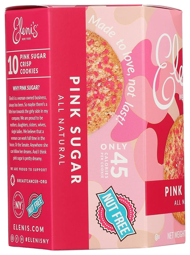 Eleni's New York Crisp Pink Sugar Cookie, 3.5 OZ