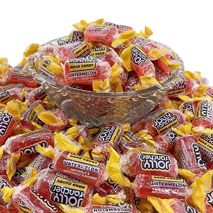 Jolly Ranchers Hard Candy 3lbs- All Watermelon Individually Wrapped Delicious Fresh Candy, 48oz (Packaging Might Vary)