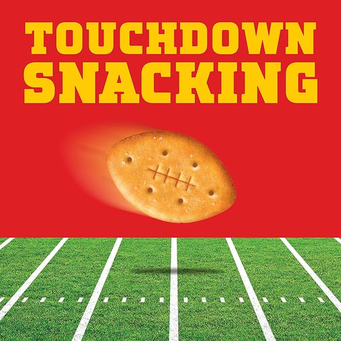 RITZ Football Shapes Original Crackers, Snacks for Kids and Adults, Party Snacks, Limited Edition, 12.3 oz