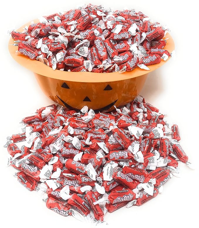 Bulk Fruit Punch Flavor Tootsie Roll Frooties Chewy Red American Taffies Candy Individually Wrapped In Resealable Assortit Bag 5 Lb 735+pcs (80-Oz) - Made In USA