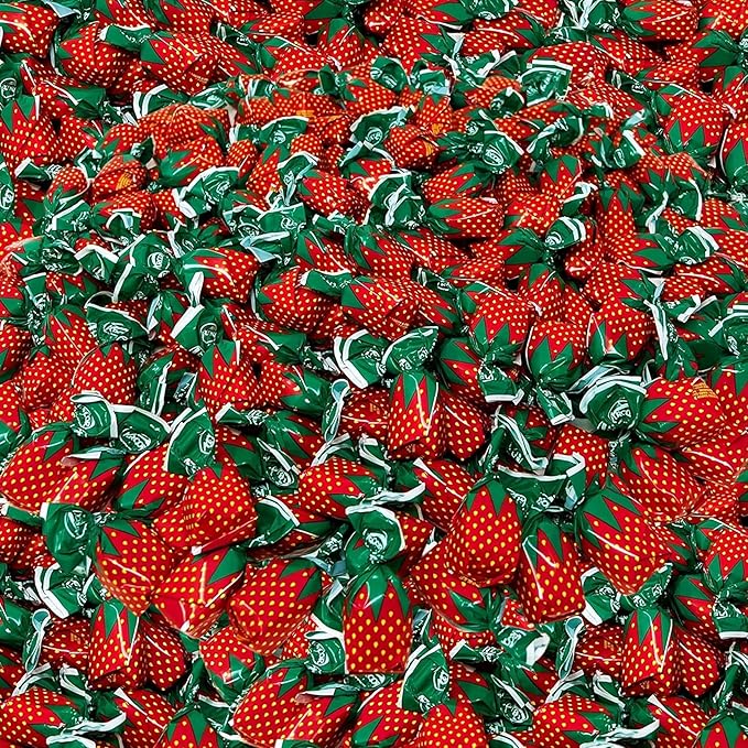 ASSORTIT Bulk Bundle Strawberry Hard Candy 6 lbs Flavored Bon Bons American Vintage Old Fashioned Candy Individually Wrapped, 96 oz.