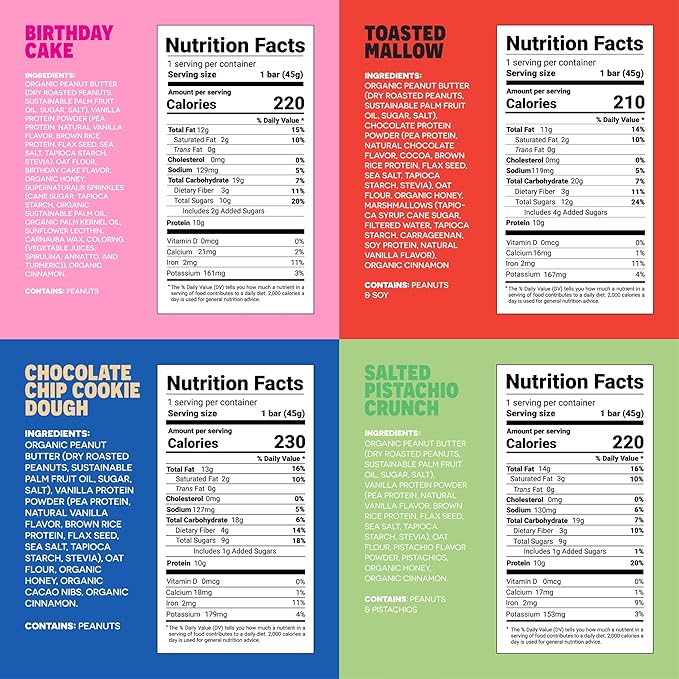 FROPRO Snack Bar - Peanut Butter Snack Bars - Gluten Free, Dairy Free, Soy Free, Non GMO, Plant Based Protein Snacks Bar - Crave-worthy & Great On-the-Go | Variety, 6 Flavors, 6 Pack