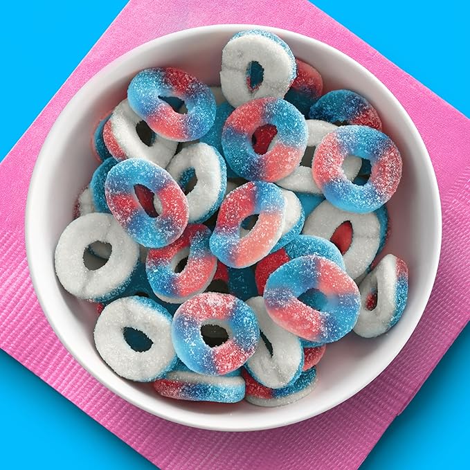 SweeTARTS Halos, Candy, Blue Punch and Strawberries and Cream, Tart and Chewy, Soft and Fluffy, 3.5 oz (12 count)