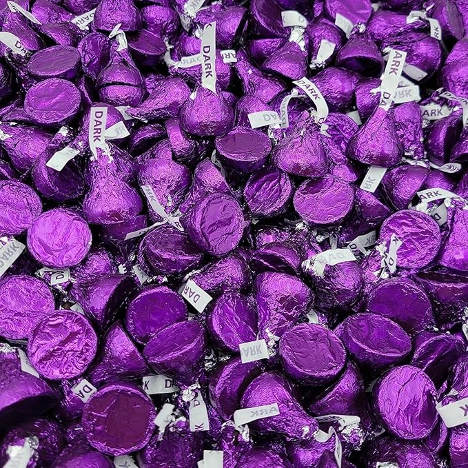 HERSHYS Kisses Special Dark, Mildly Sweet Chocolate Bulk Candy - Perfect for Holidays ! (5 Pound Bag), Full Size B0F1DKPQL3