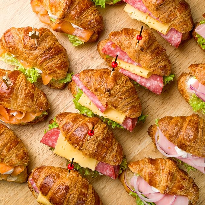 Toufayan Mini Croissant Crescent Rolls - Buttery, Flaky & Bakery-Fresh - Perfect Snack or Mini Sandwiches - Nut Free (2 Pack)