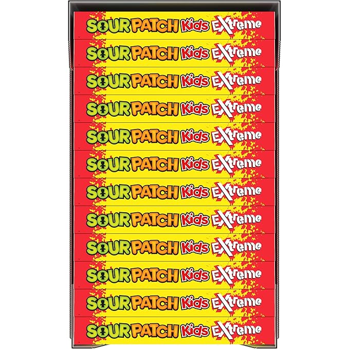 SOUR PATCH KIDS Extreme Sour Soft & Chewy Candy, Bulk Candy, 12 - 3.5 oz Boxes